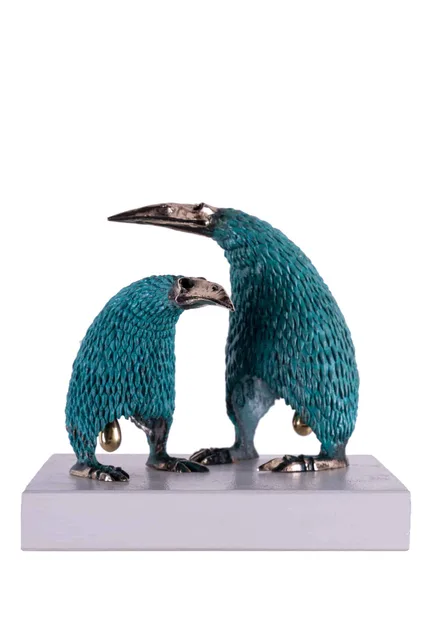Kiwi 2 Mniejsza rzeźba 14 cm (sprzedana), większa 19 cm. Sprzedawane osobno. - Józef Polewka