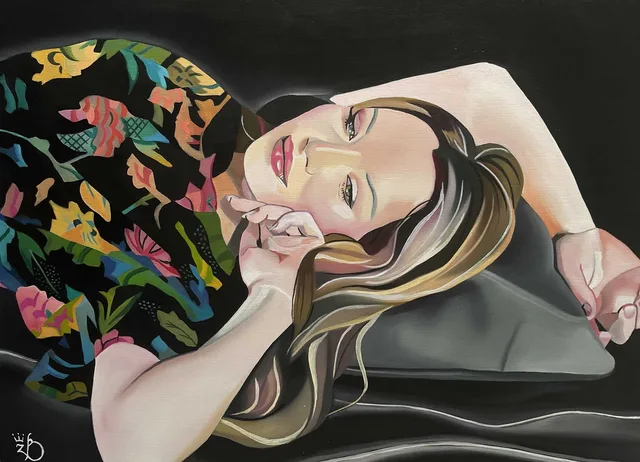 Sabina on a Black Background - Zofia Błażko