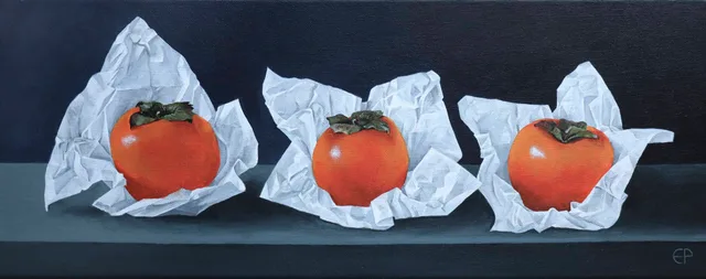 Trzy persymony w bibułkach - Elżbieta Polańska