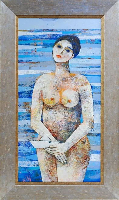 073. LADY WITH A LITTLE BOAT — Alicja Słaboń - Urbaniak