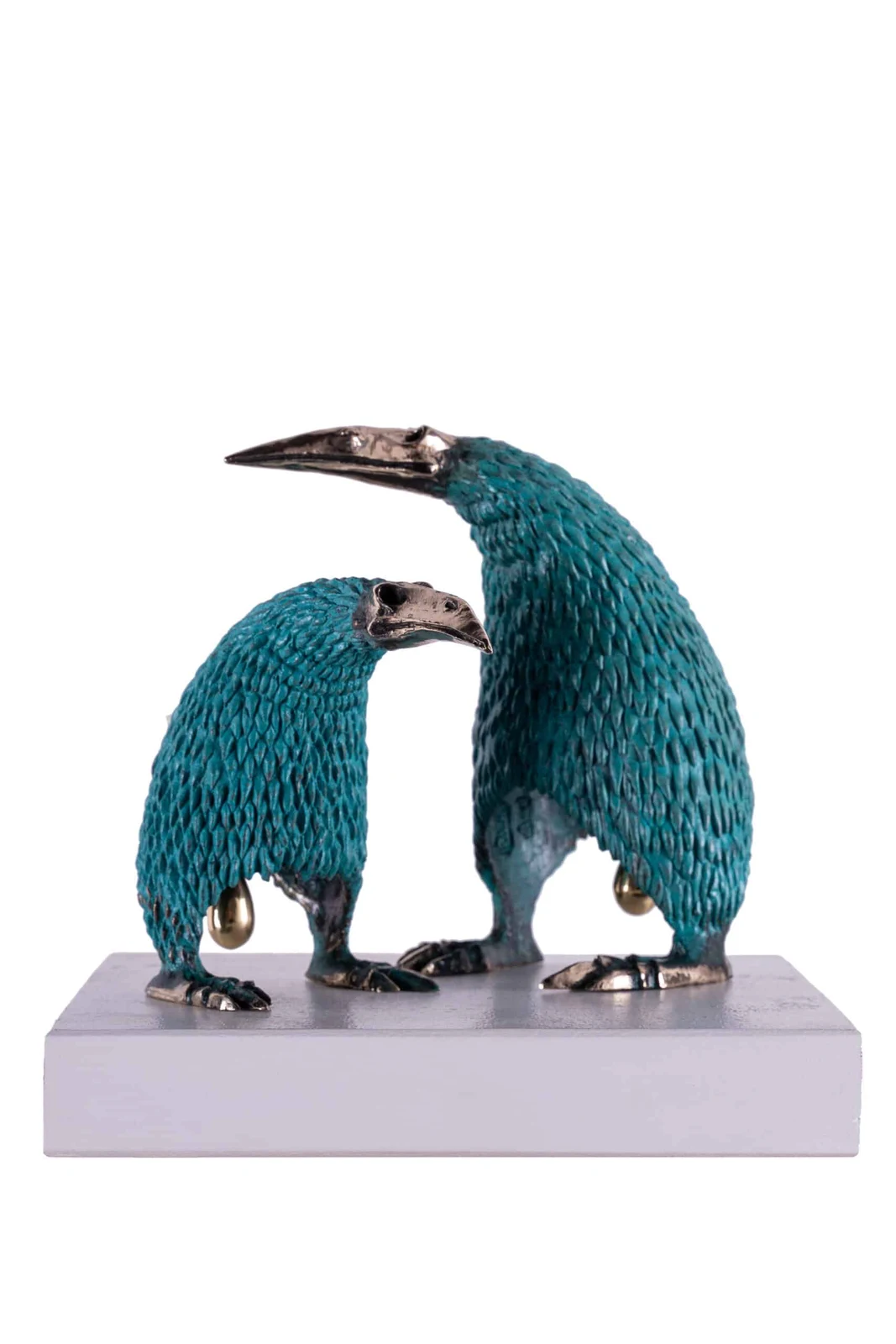 Kiwi 2 Mniejsza rzeźba 14 cm (sprzedana), większa 19 cm. Sprzedawane osobno. — Józef Polewka
