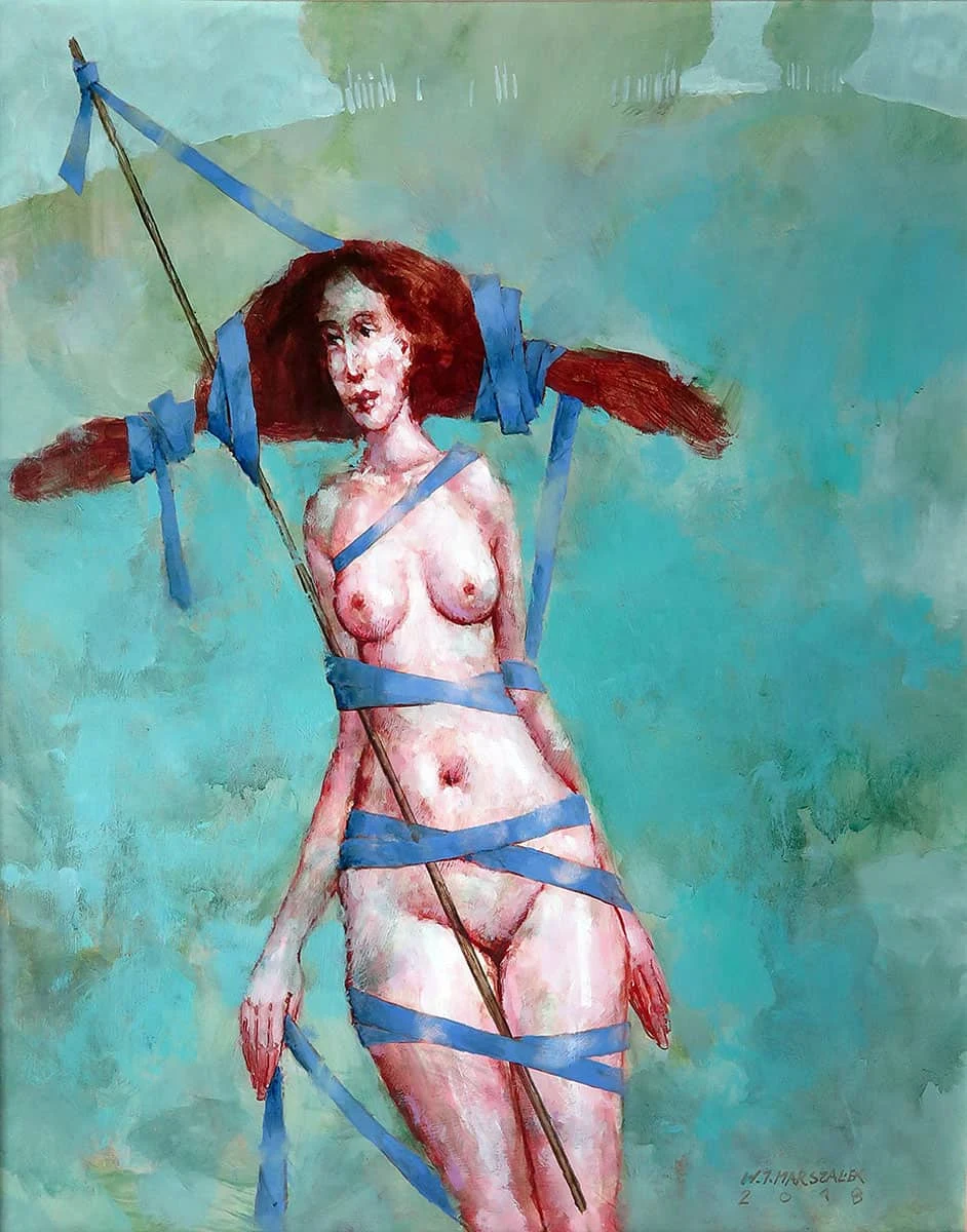038. Water Nymph with a Stick — Waldemar J. Marszałek