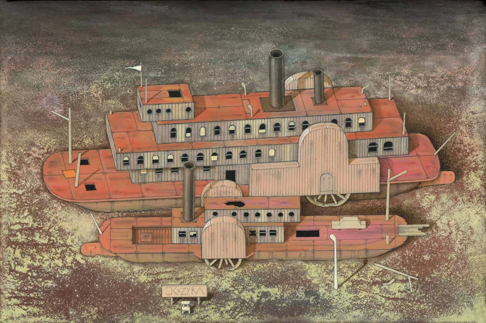 104. Two Steamships — Andrzej Kozyra