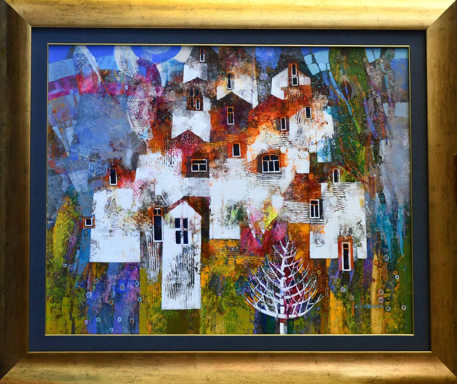Small Town with a Tree — Alicja Słaboń - Urbaniak